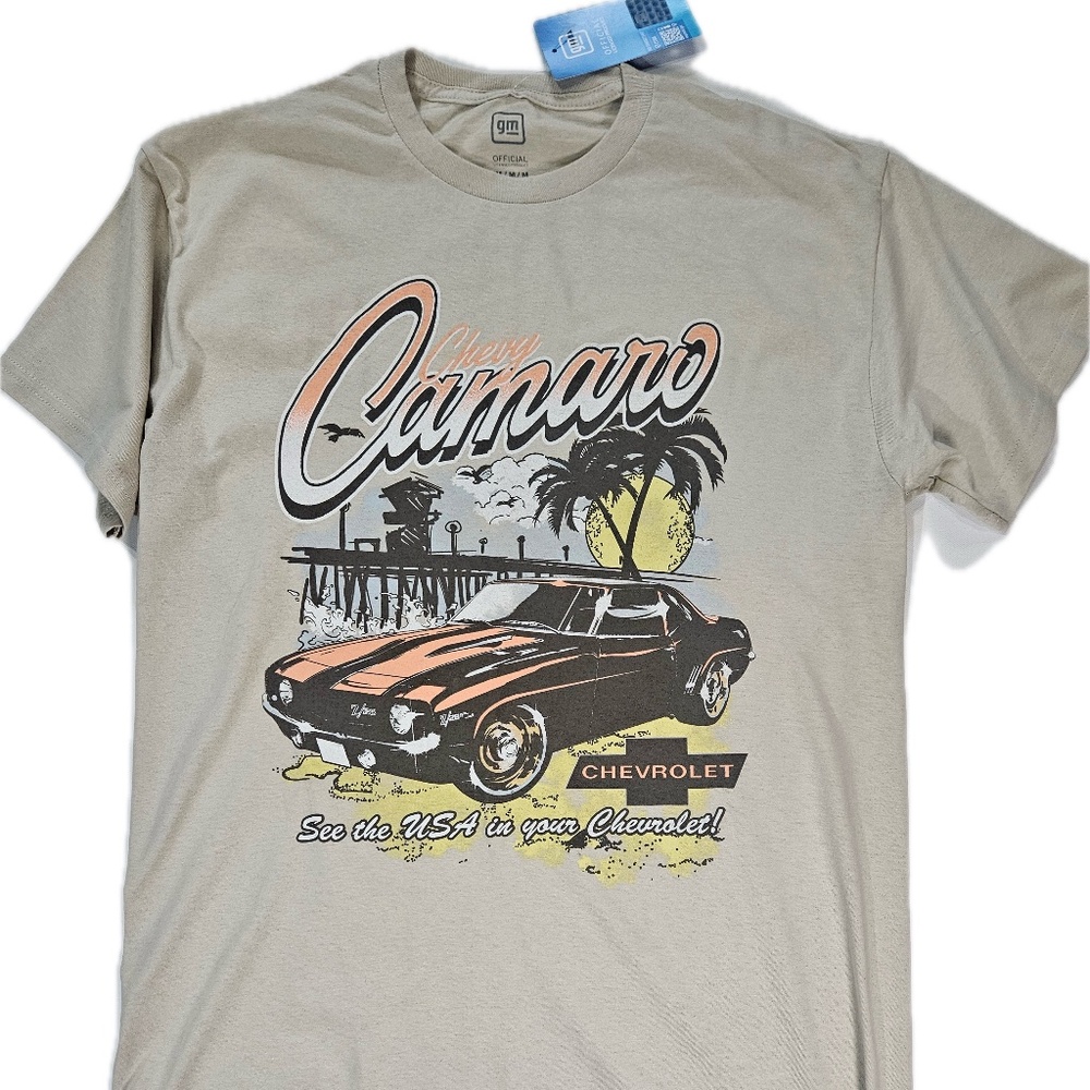 Chevy Camaro Shirt Mens Medium Muscle‎ Car Graphic Tee Chevrolet GM Official NEW